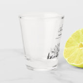 アルバカーキ結婚式の引き出物パーソナライズされた応援 ショットグラス (左)