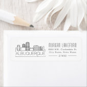 アルバカーキ、ニューメキシコ様式のスカイライン | ラベル (インサイチュ)