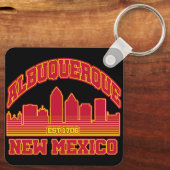 アルバカーキ，ニューメキシコ キーホルダー (裏面)