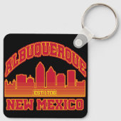 アルバカーキ，ニューメキシコ キーホルダー (裏面)