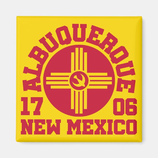 アルバカーキ，ニューメキシコ マグネット (正面)