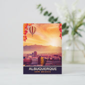 アルバカーキ，ニューメキシコ，熱気球，旅行 ポストカード (スタンド正面)