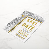 アルバカーキ・ラブ・ロケーター | 結婚式の招待状お楽しみに 箔招待状 (回転した状態)