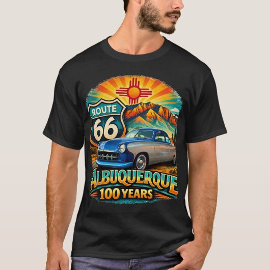 アルバカーキ ルート66 センテニアルTシャツ Tシャツ (正面)