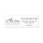 アルバカーキNMシティスカイライン |アドレスカスタムの入力 セルフインキングスタンプ (デザイン)