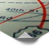 アルバカーキNMヴィンテージマップポスター ポスター (角)