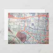 アルバカーキNMヴィンテージマップ葉書 ポストカード (正面/裏面)