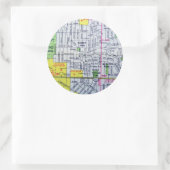 アルバカーキNMヴィンテージマップ ラウンドシール (バッグ)