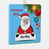 アルバクリスマスサンタオーナメント セラミックオーナメント (右)