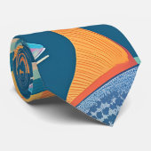 アルバコアのマグロのレインボーカラフルパターン ネクタイ (ロール)