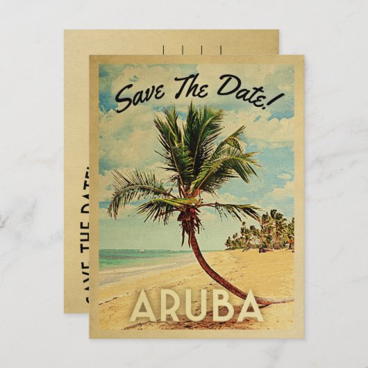 アルバザデイトヴィンテージビーチパームツリー 案内ポストカード (正面/裏面)