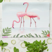 アルバシーフラミカリブのンゴ|フラミンおもしろいゴ キッチンタオル (折り畳み)