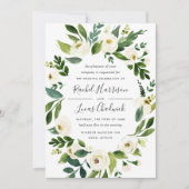 アルバスター フローラル フレーム 結婚式招待状 招待状 (正面)
