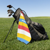 アルバストライプの国旗の色 ゴルフタオル (グリーン)