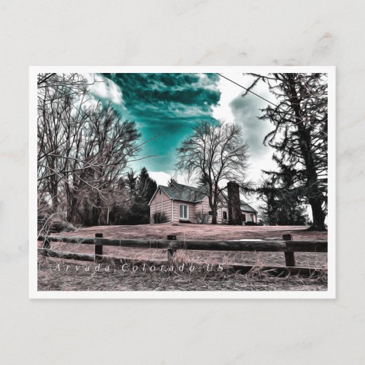 アルバダコロラド油彩画 ポストカード (正面)