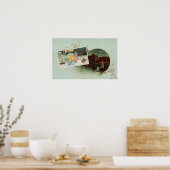 アルバックル図解入りの、写真付きのズ地図 ポスター (キッチン)