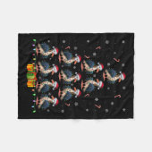 アルバトロスサンタハットクリスマスライツメンウィメンクリスマ フリースブランケット (正面(横))