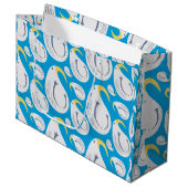 アルバトロスホワイト、ブルー、イエロー、グレー、 ラージペーパーバッグ (正面アングル)