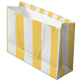アルバトロス黄ストライプの白 ラージペーパーバッグ (正面アングル)