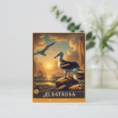 アルバトロス | かわいい家族ヴィンテージ動物はがき ポストカード (スタンド正面)