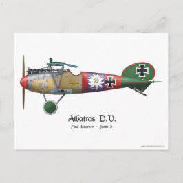 アルバトロスD.V. ww1ドイツ戦闘機飛行機ベーマー ポストカード
