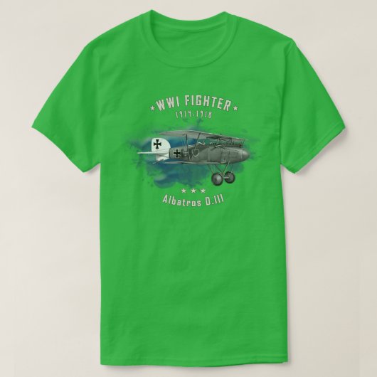 アルバトロスWWI戦闘機 Tシャツ (デザイン正面)