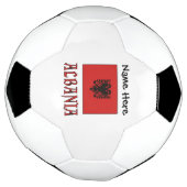 アルバニアとアルバニア国旗とあなたのお名前 サッカーボール (回転)