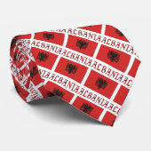 アルバニアとアルバニア国旗のタイル貼り ネクタイ (ロール)