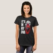 アルバニアと韓国のミックスDNA伝統国旗 Tシャツ (正面フル)