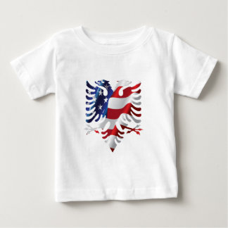 アルバニアのアメリカのワシ ベビーTシャツ