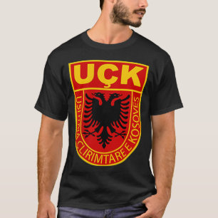 アルバニアのコソボ軍uqk愛国者 tシャツ