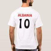 アルバニアのサッカーのワイシャツのTシャツ第10 Tシャツ (裏面)