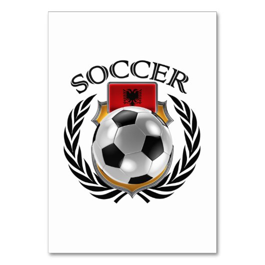 アルバニアのサッカー2016ファンのギア テーブルナンバー (裏面)