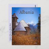 アルバニアのシュコドール郡のテース教会 ポストカード (正面/裏面)