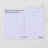 アルバニアのシュコドール郡のテース教会 ポストカード (裏面)