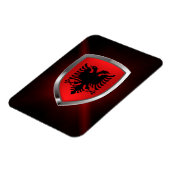 アルバニアのメタリックエンブレム マグネット (左側)