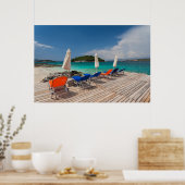 アルバニアのリビエラ、クサミル、町のビーチフロント ポスター (キッチン)