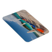 アルバニアのリビエラ、クサミル、町のビーチフロント マグネット (右側)