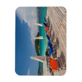 アルバニアのリビエラ、クサミル、町のビーチフロント マグネット (縦)