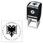 アルバニアの両頭ワシ国旗 セルフインキングスタンプ (インサイチュ)