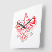 アルバニアの力 スクエア壁時計 (傾斜)