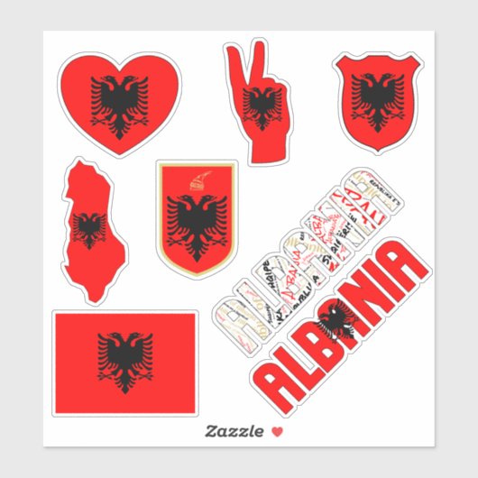 アルバニアの国のシンボルを形作る シール (シート)