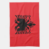 アルバニアの国旗 キッチンタオル (縦)