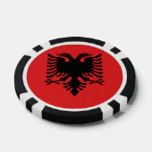 アルバニアの国旗 ポーカーチップ (シングル)