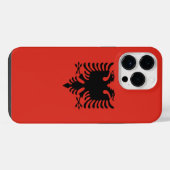 アルバニアの国旗 iPhoneケース (裏面横)