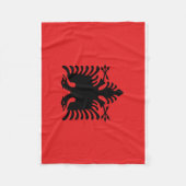 アルバニアの国民の世界の旗 フリースブランケット (正面)