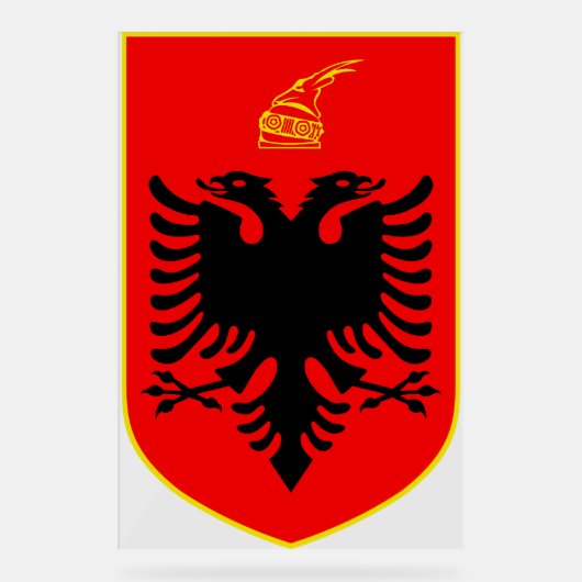 アルバニアの国章 アクリルサイン (正面)