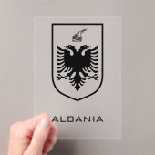 アルバニアの国章 文化遺産のインク アクリル招待状 (インサイチュ (ポータブル))