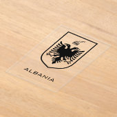 アルバニアの国章 文化遺産のインク アクリル招待状 (レイダウン)
