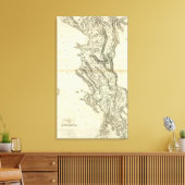 アルバニアの地図 キャンバスプリント (インサイチュ (リビング))